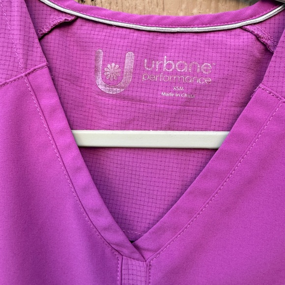 Urbane Performance Women's XS Purple Medical Scrub Top Utility Pockets - Picture 4 of 8